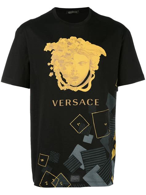 versace black t shirt red